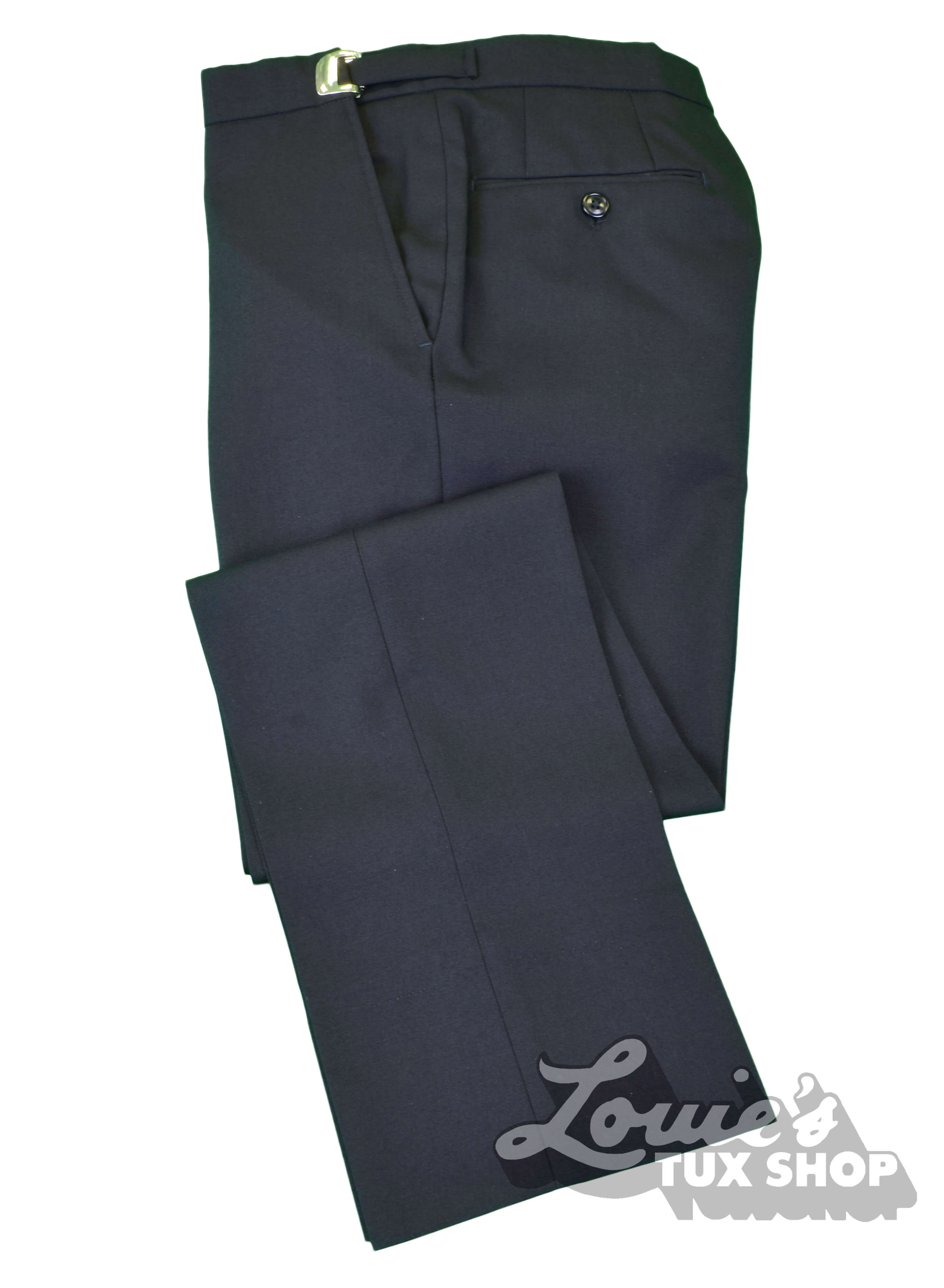 Ike Behar Black Suit Plain Front Pants
