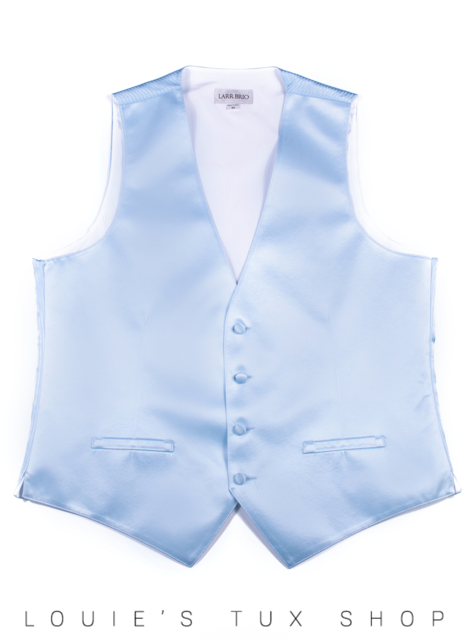 Modern Solid Dusty Blue Vest | Louie's Tux Shop
