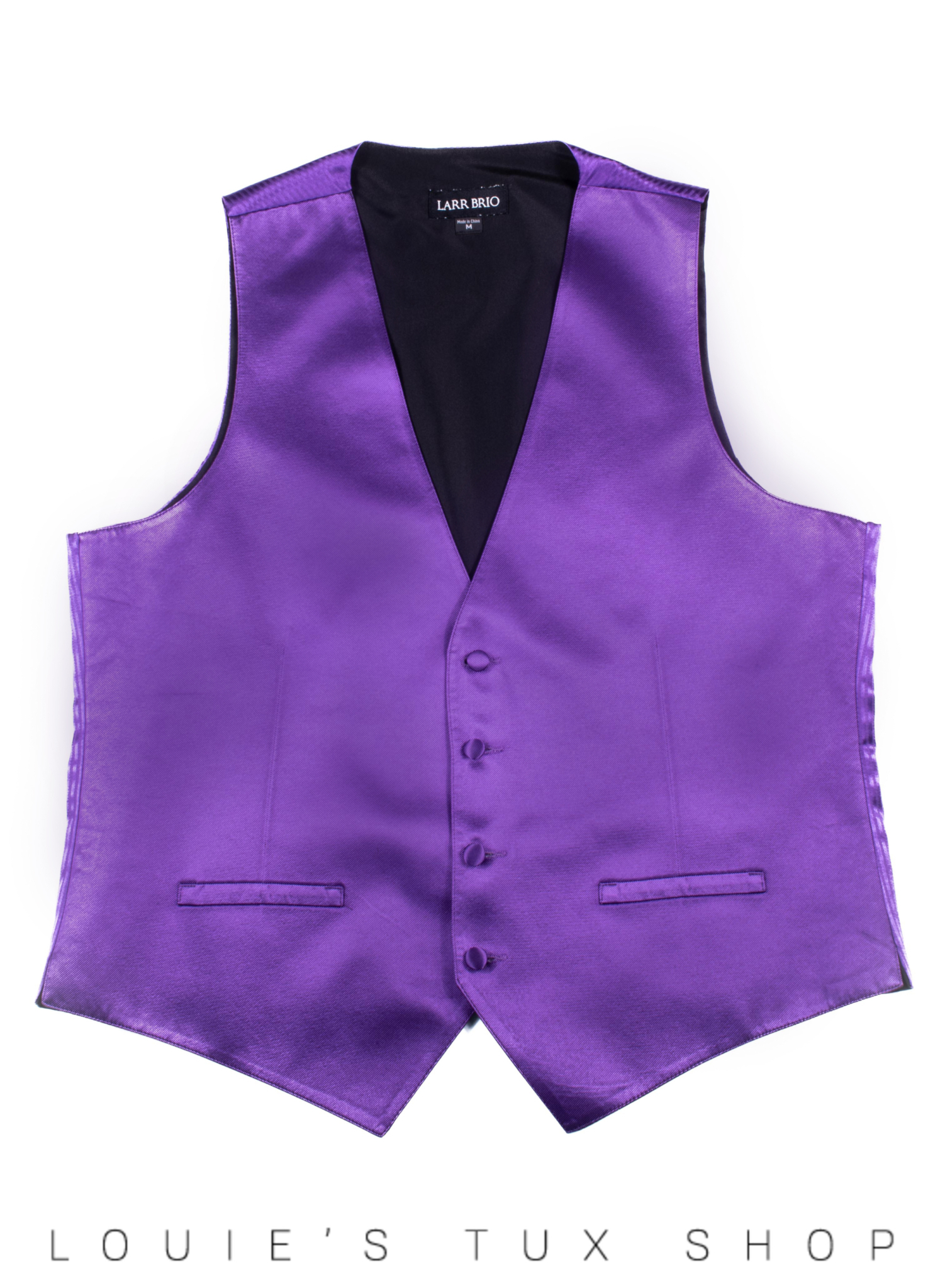 Modern Solid Purple Vest | Louie's Tux Shop