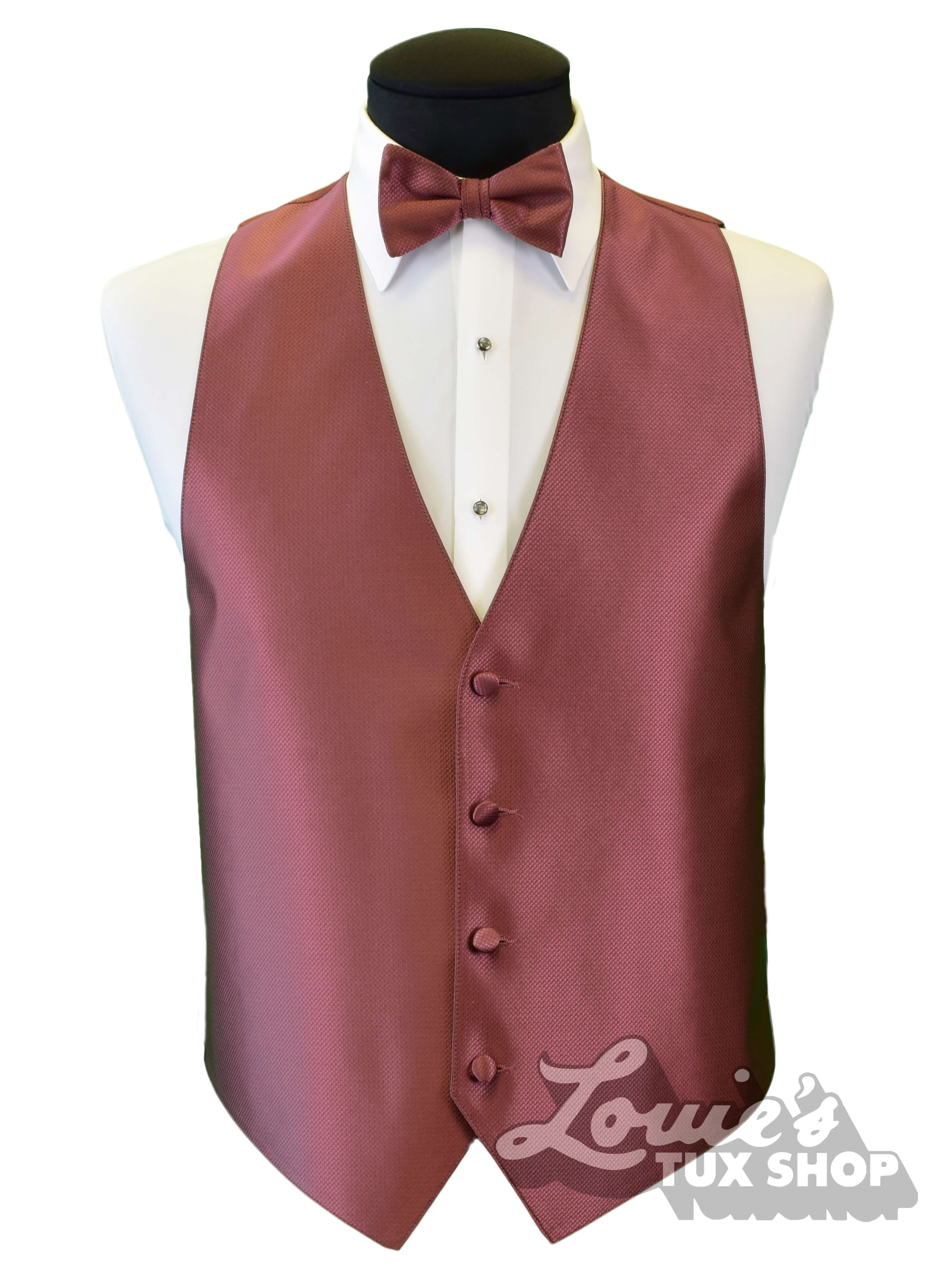 6 Button Geometric Fullback Vest with Matching Bow Tie Six different colors PZ 